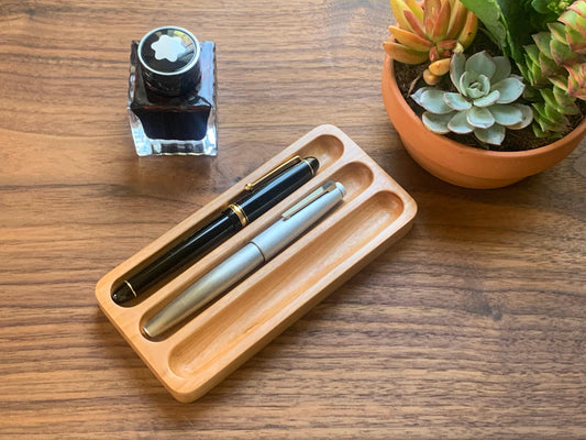 Shizuku Pen Tray - 3 slot - Nagomi Woodworking